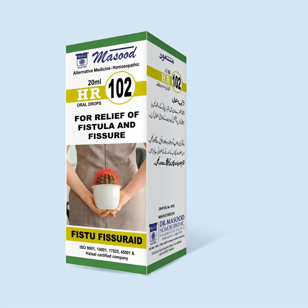 HR-102 (FISTU FISSRAID) – Fistula & Fissure Drops by Dr. Masood