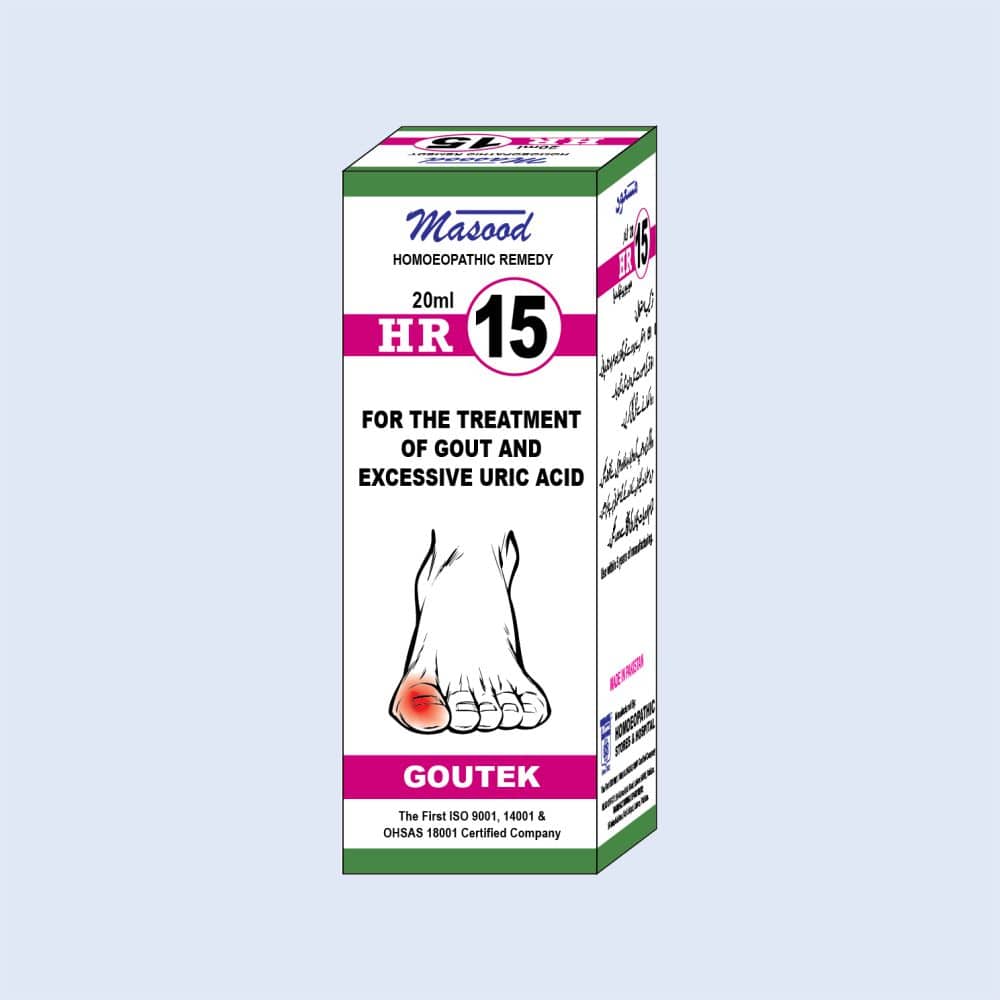 HR-15 (GOUTEK) – Gout & Uric Acid Drops  -  Dr. Masood
