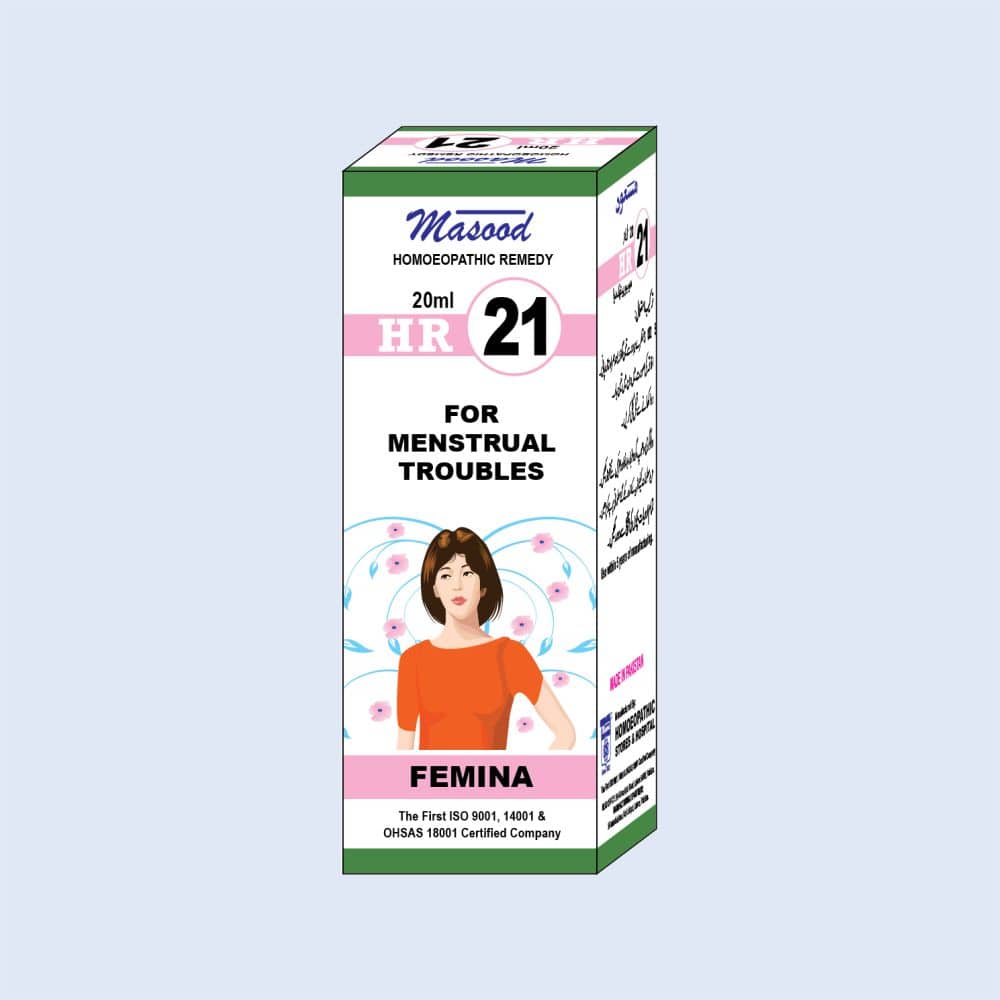 HR-21 (FEMINA) – Menstrual Disorders Drops  -  Dr. Masood