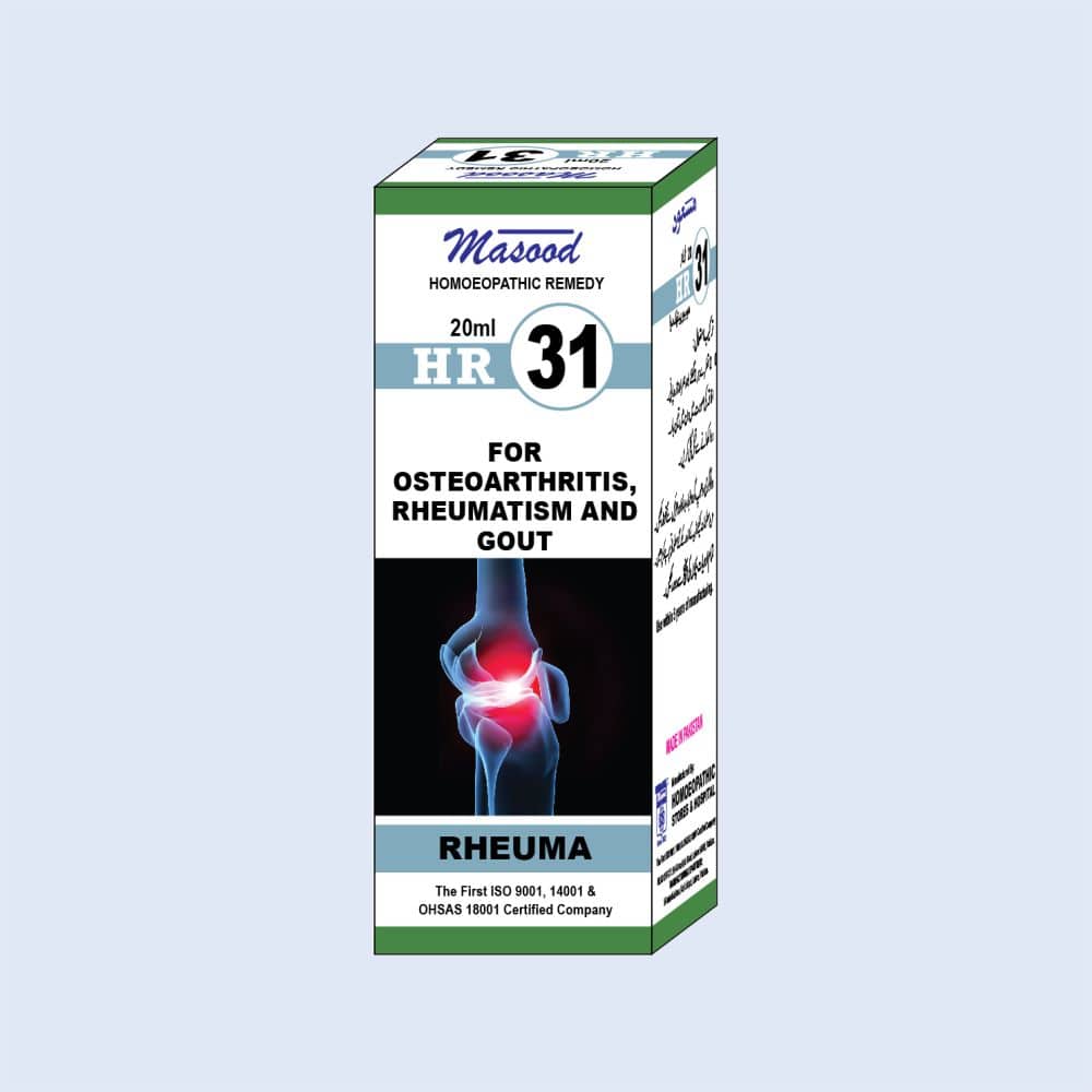 HR-31 (RHEUMA) – Rheumatism & Osteoarthritis Drops  -  Dr. Masood
