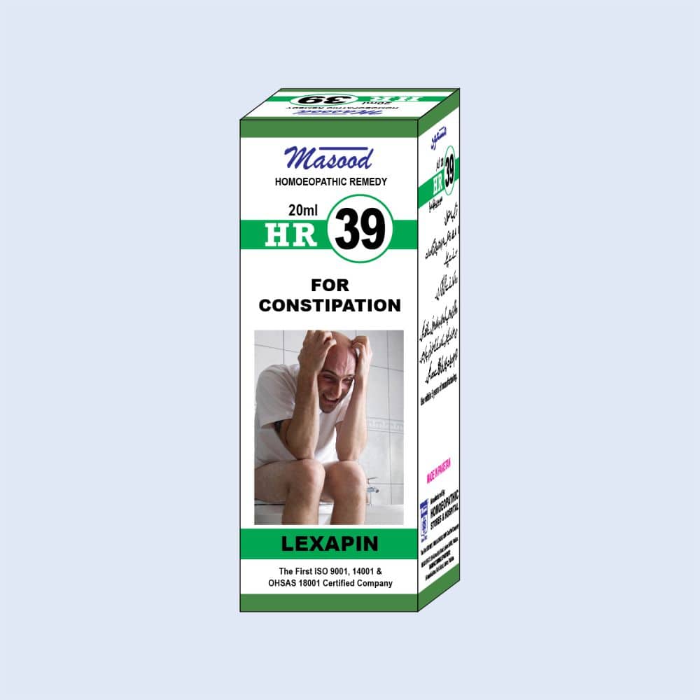 HR-39 (LEXAPIN) – Constipation Drops  -  Dr. Masood