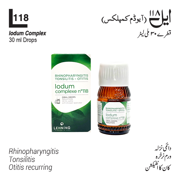 L118 Iodum Complex Lehning Nasopharyngitis & Otitis (Tablets)  -  Lehning