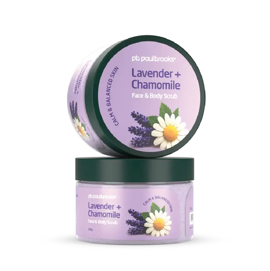 Lavender + Chamomile Face and Body Scrub by Paul Brooks