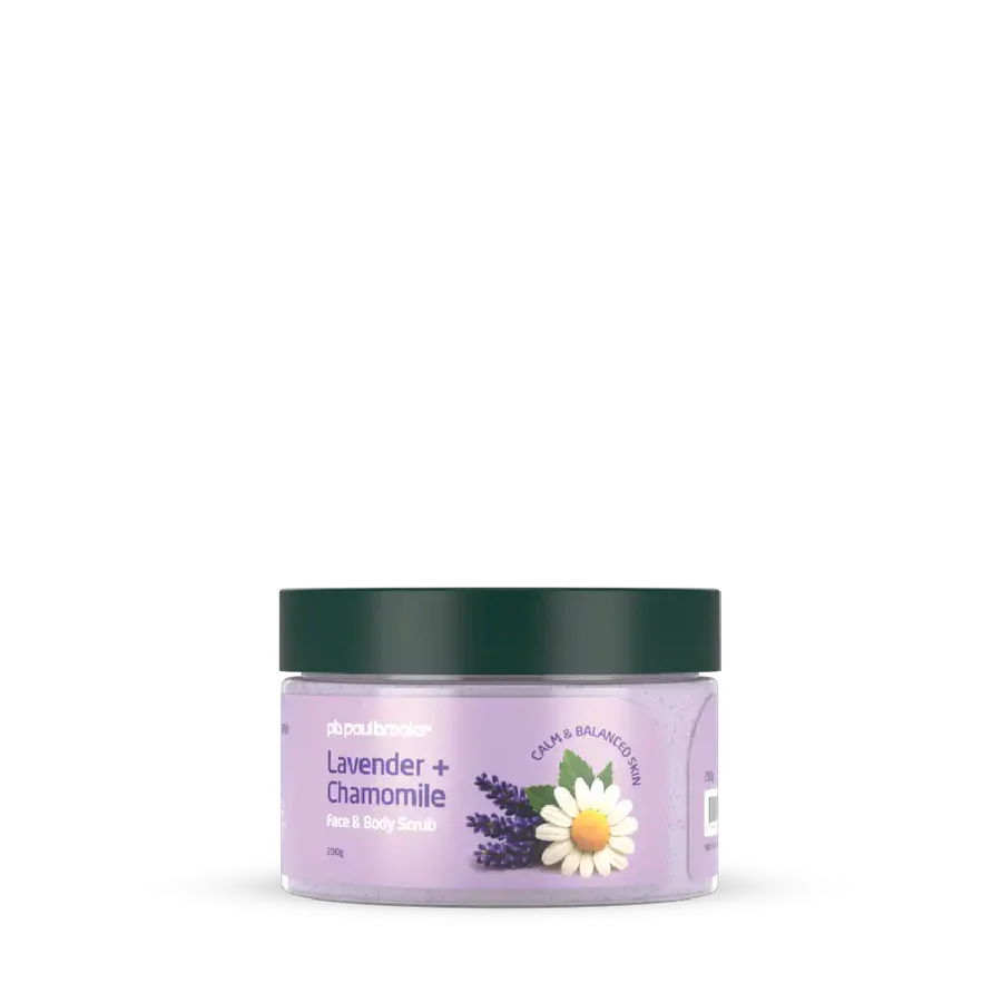 Lavender + Chamomile Face and Body Scrub  -  Paul Brooks